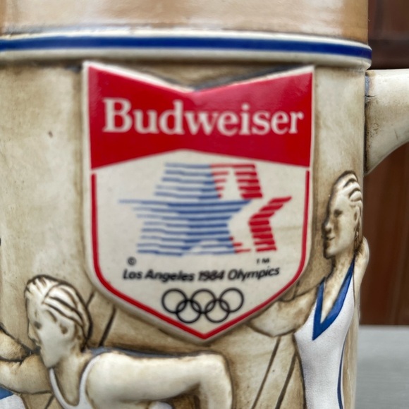 1984 LA Summer Olympics games Budweiser Stein beer Mug collectible holiday gift - Picture 7 of 12